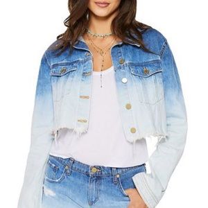 Ramy Brook Devon cropped ombré Jean jacket. Size XL